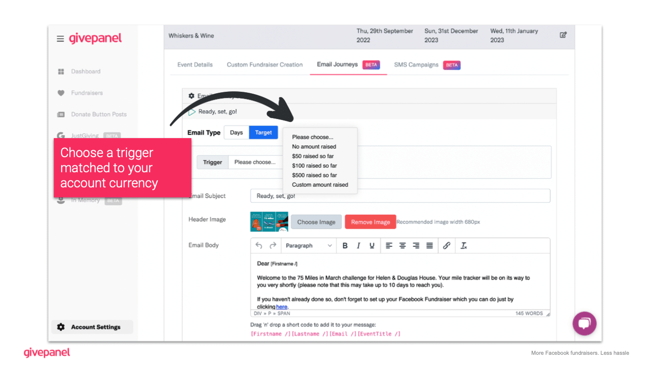 New GivePanel Feature: Segmented Email Journeys for Facebook Challenges