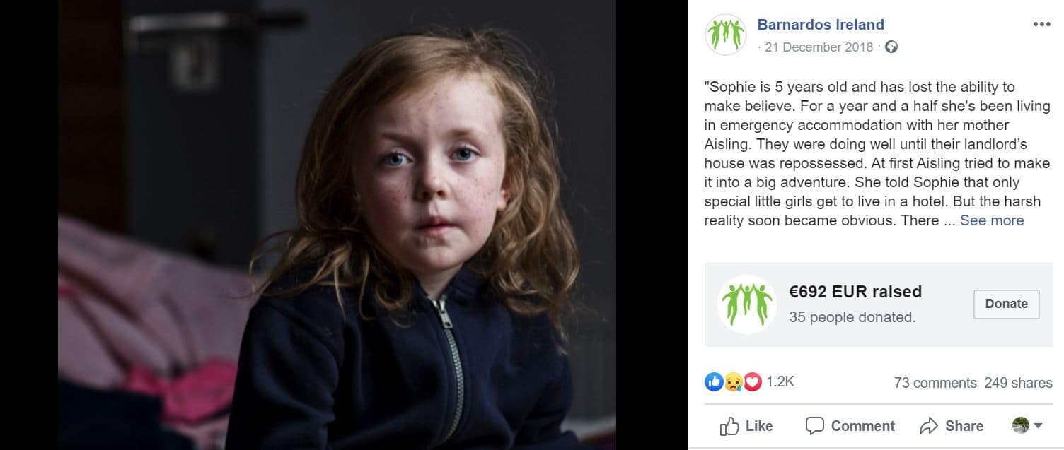 Barnardos Ireland Facebook post