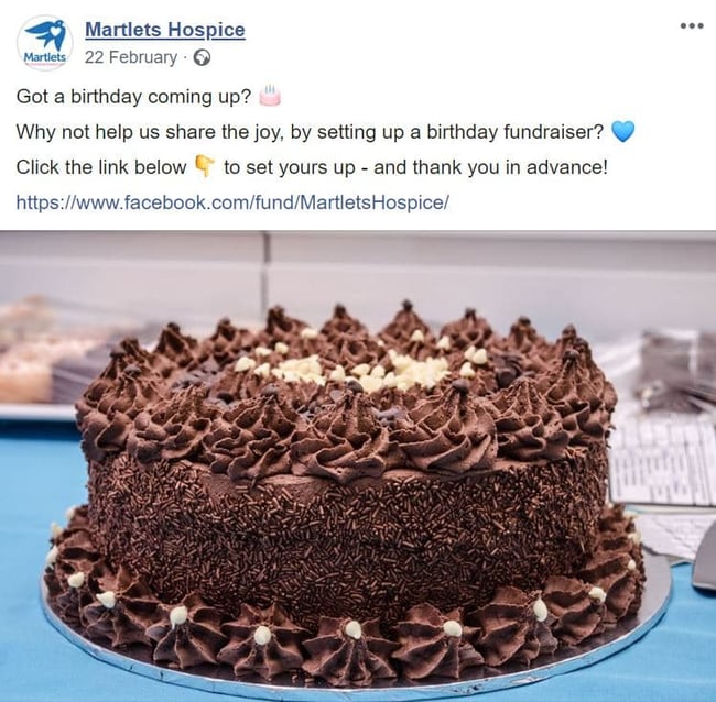 Marletts Birthday Fundraiser post