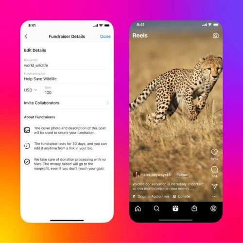 Blog images - Instagram fundraising on reels