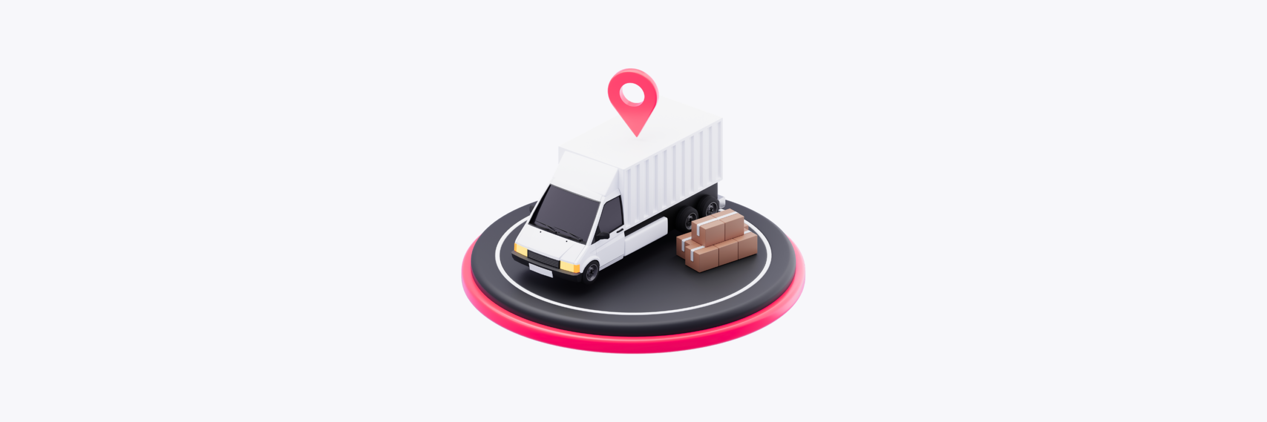 Image showing a van with a box outside