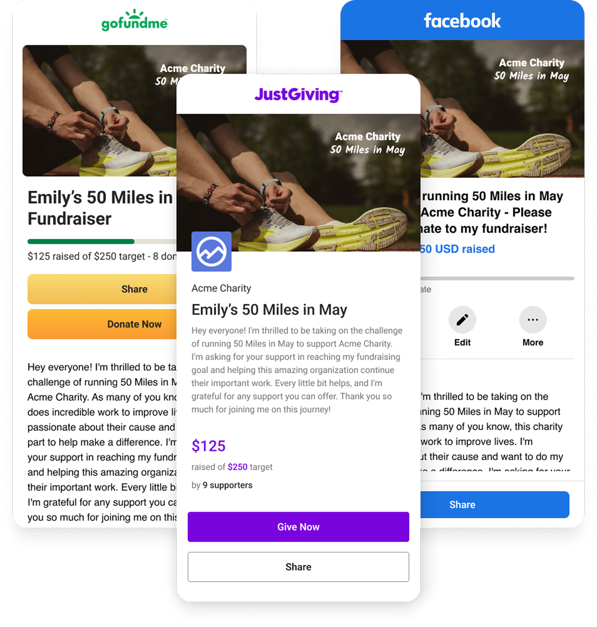 More than Facebook fundraising - Homepage