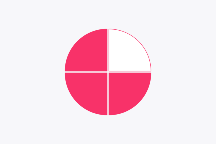 An image depicting the second quarter of a circle