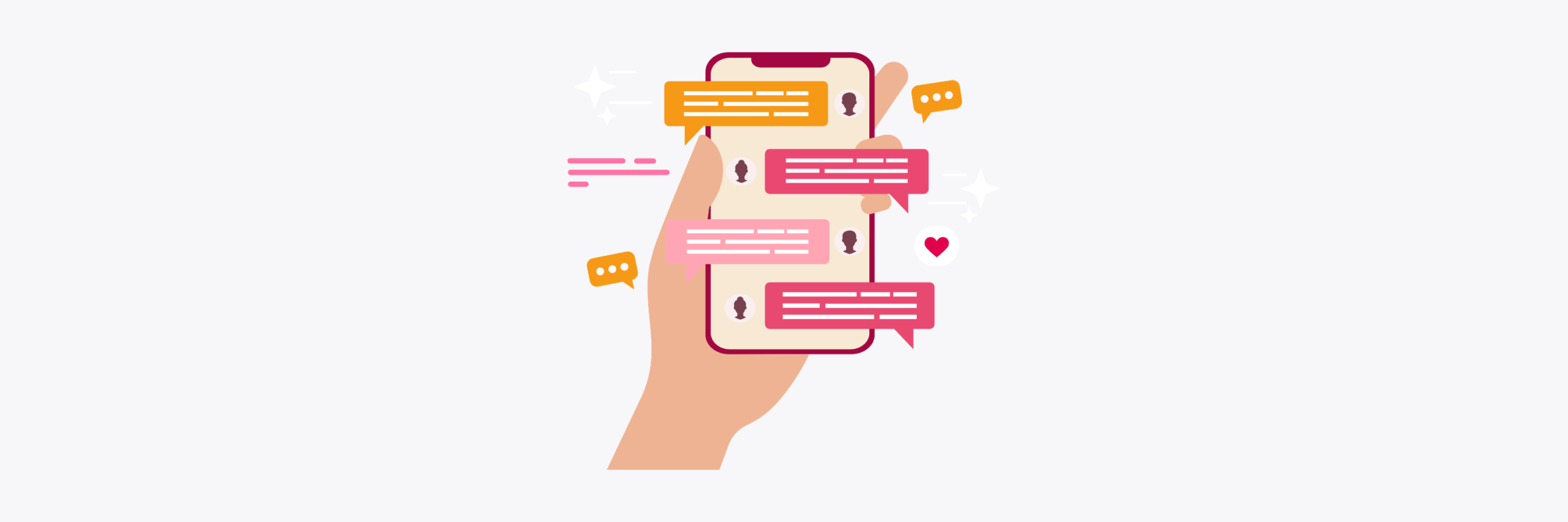 Image showing messages on a phone.